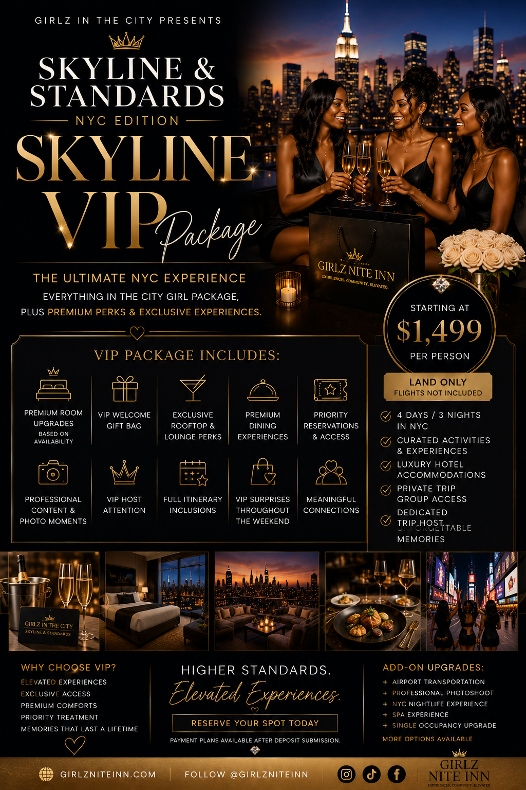 SKYLINE & STANDARDS - Skyline VIP Package